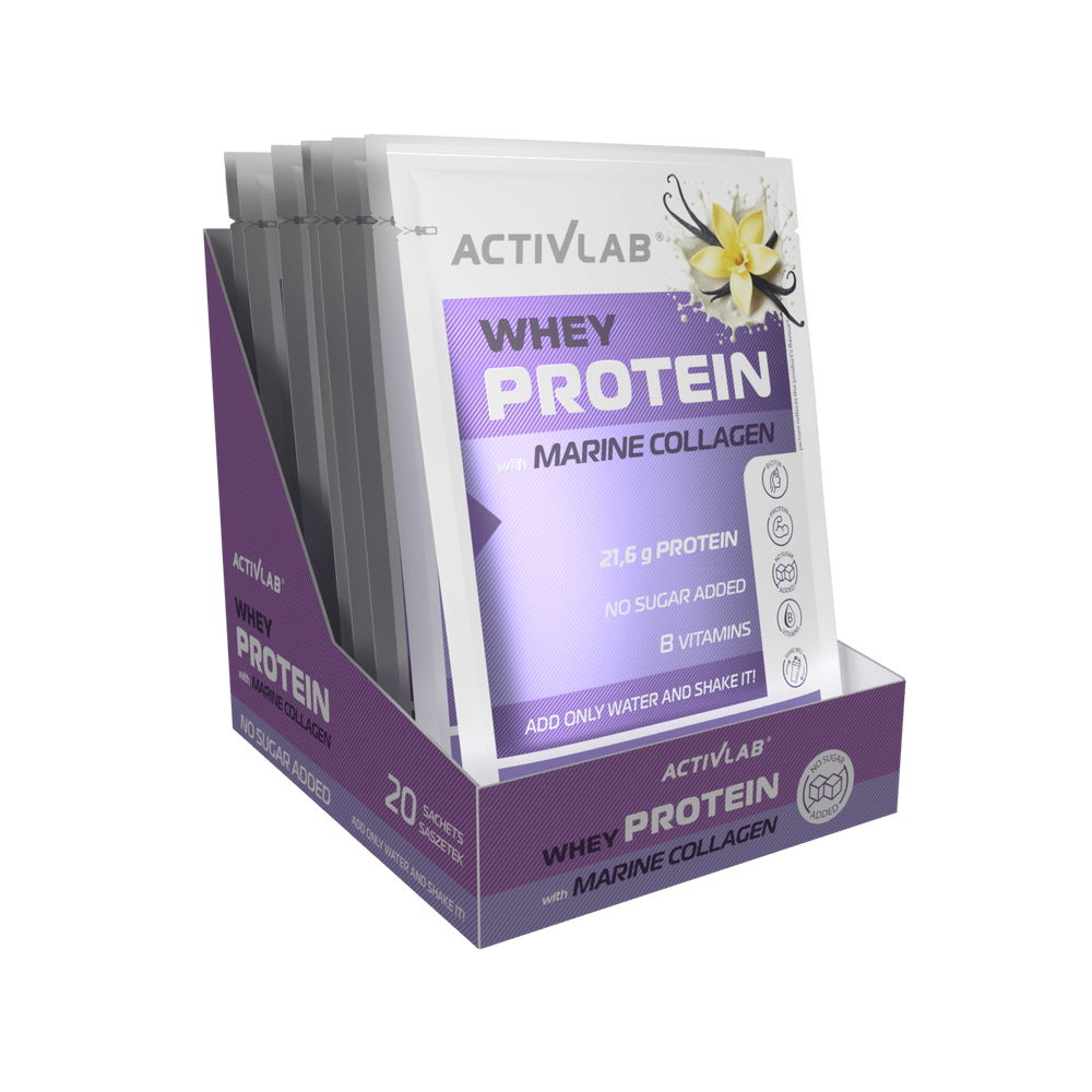 Опт Activlab Whey Protein with Marine Collagen 20x30 g Vanilla 12927 фотография