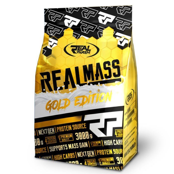 Оптом Real Pharm Real Mass Gold Edition 3000 g Chocolate 11121 фото